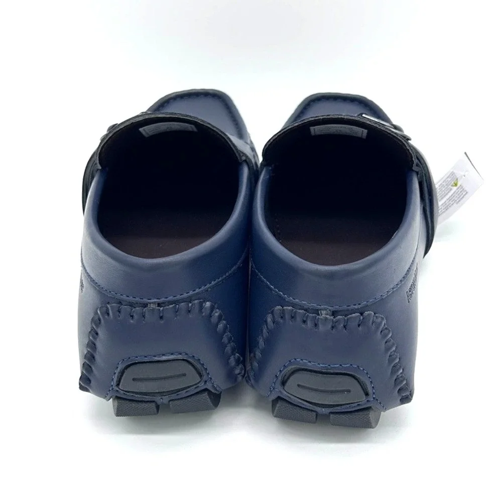 Aston Marc Men's Charter Side Buckle Loafers Shoes Color Navy US 8.5M - With Box